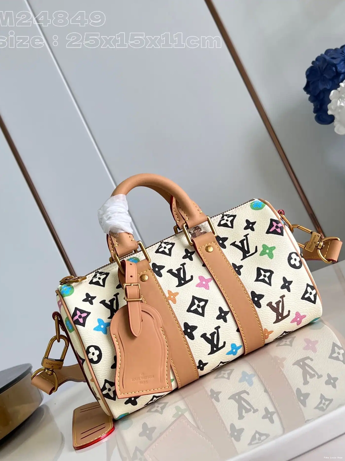 Repzbay LOUIS KEEPALL 25 VUITTON BANDOULIÈRE 0517